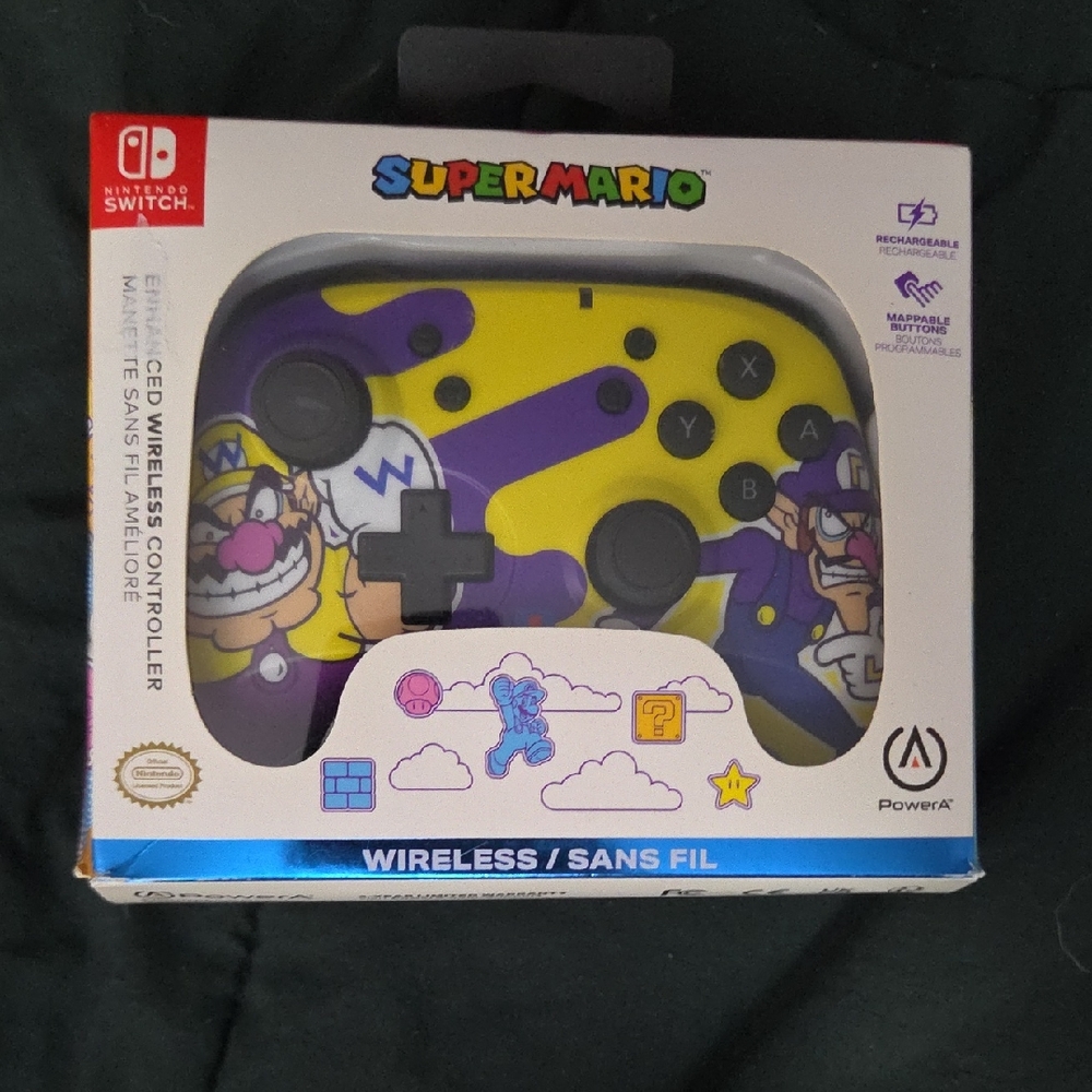 Nintendo Super Mario Wireless Controller - Purple and Yellow